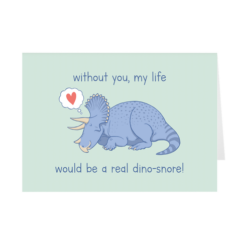 Valentine's Day Greeting Card - Triceratops
