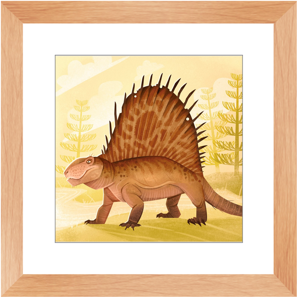 Dimetrodon Permian Weirdo framed print