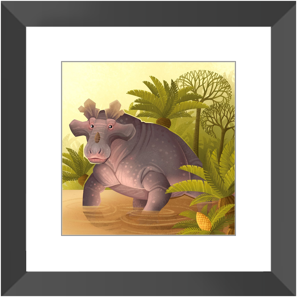 Estemmenosuchus Permian Weirdo framed print