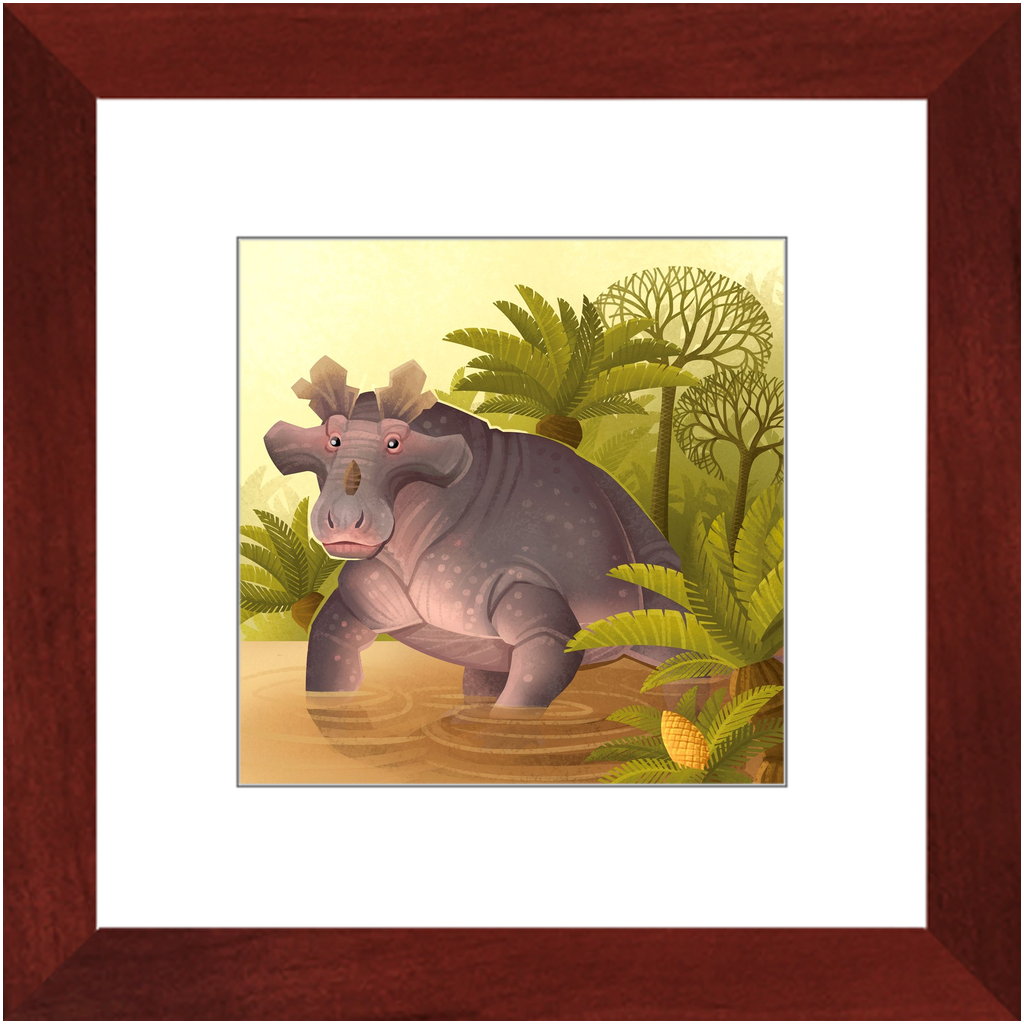 Estemmenosuchus Permian Weirdo framed print