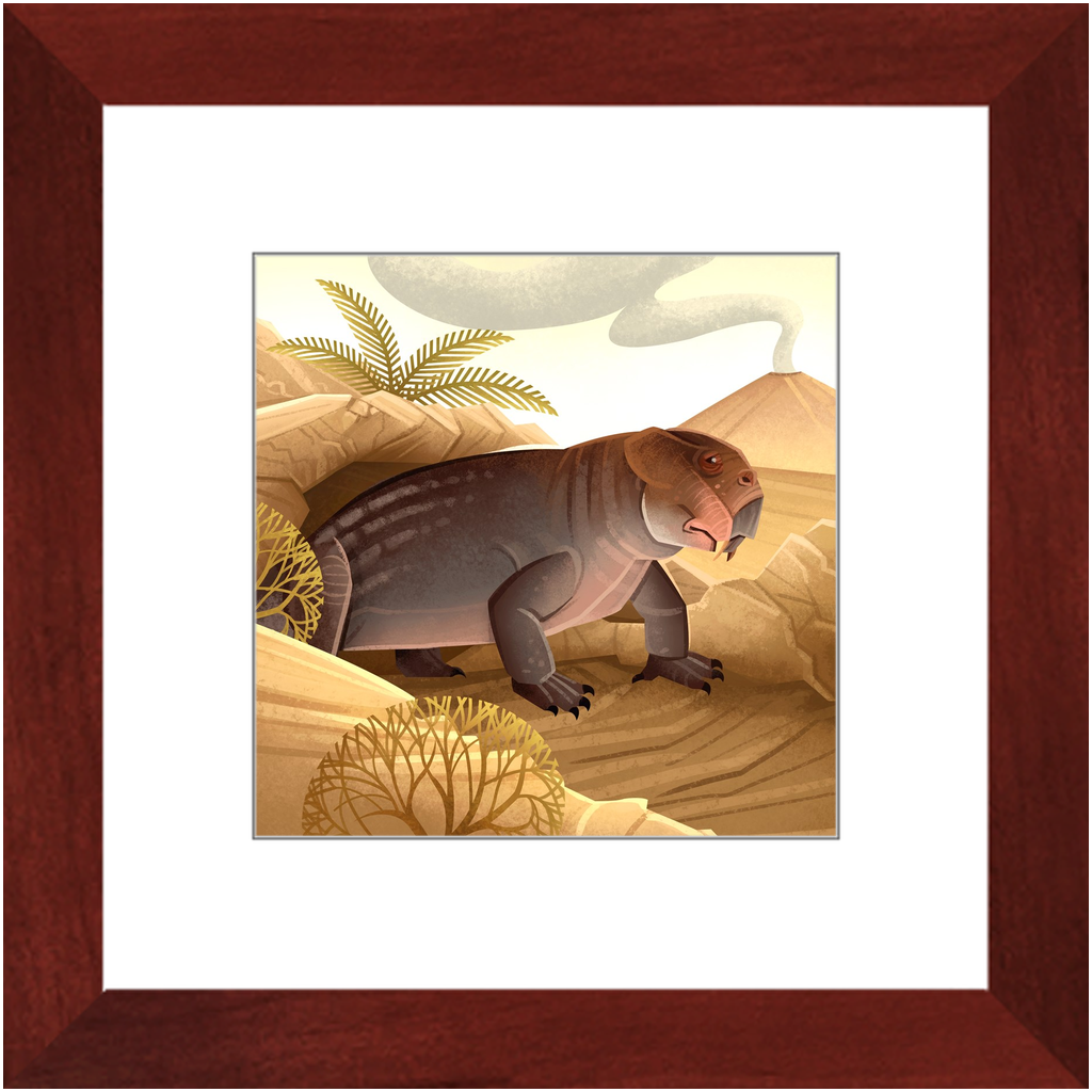 Lystrosaurus Permian Weirdo framed print