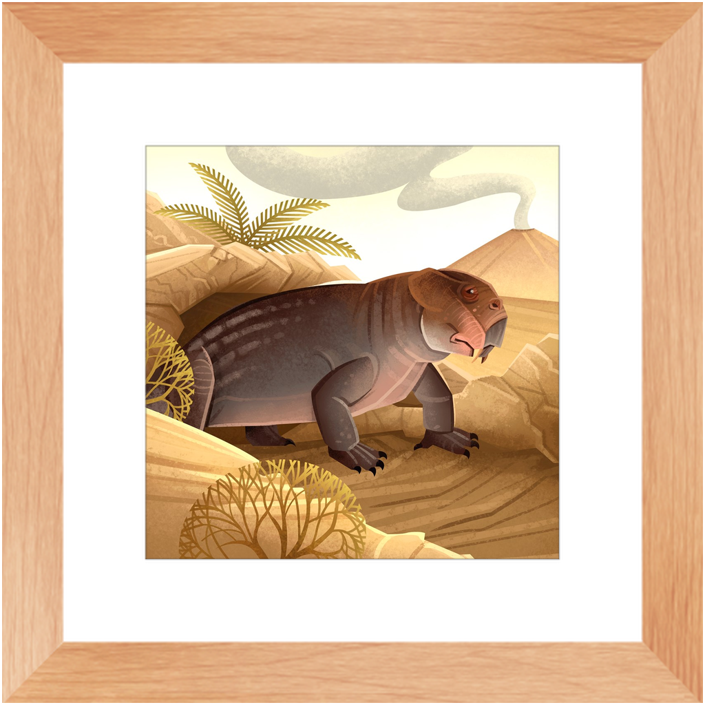 Lystrosaurus Permian Weirdo framed print