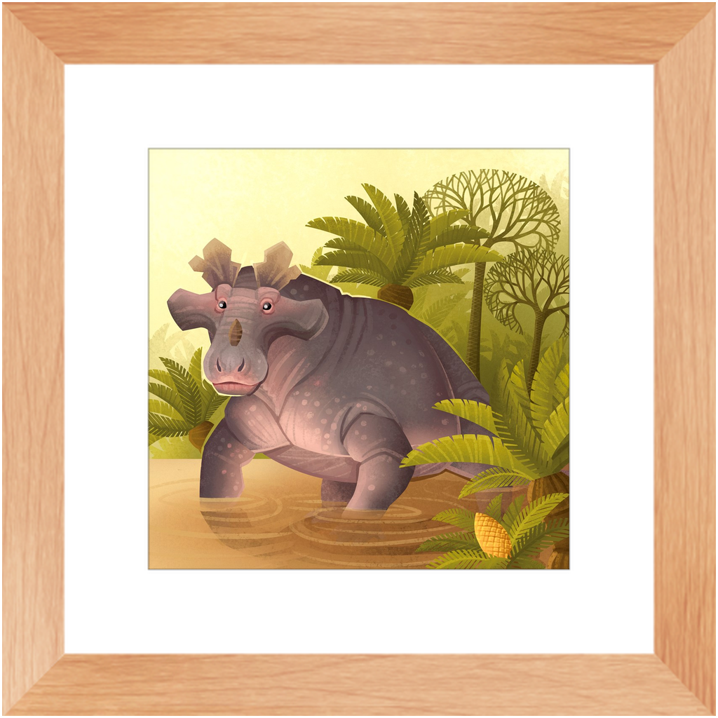 Estemmenosuchus Permian Weirdo framed print