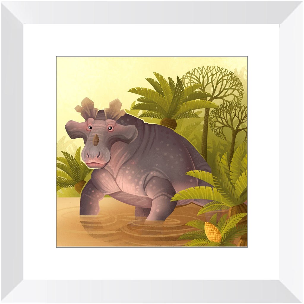 Estemmenosuchus Permian Weirdo framed print