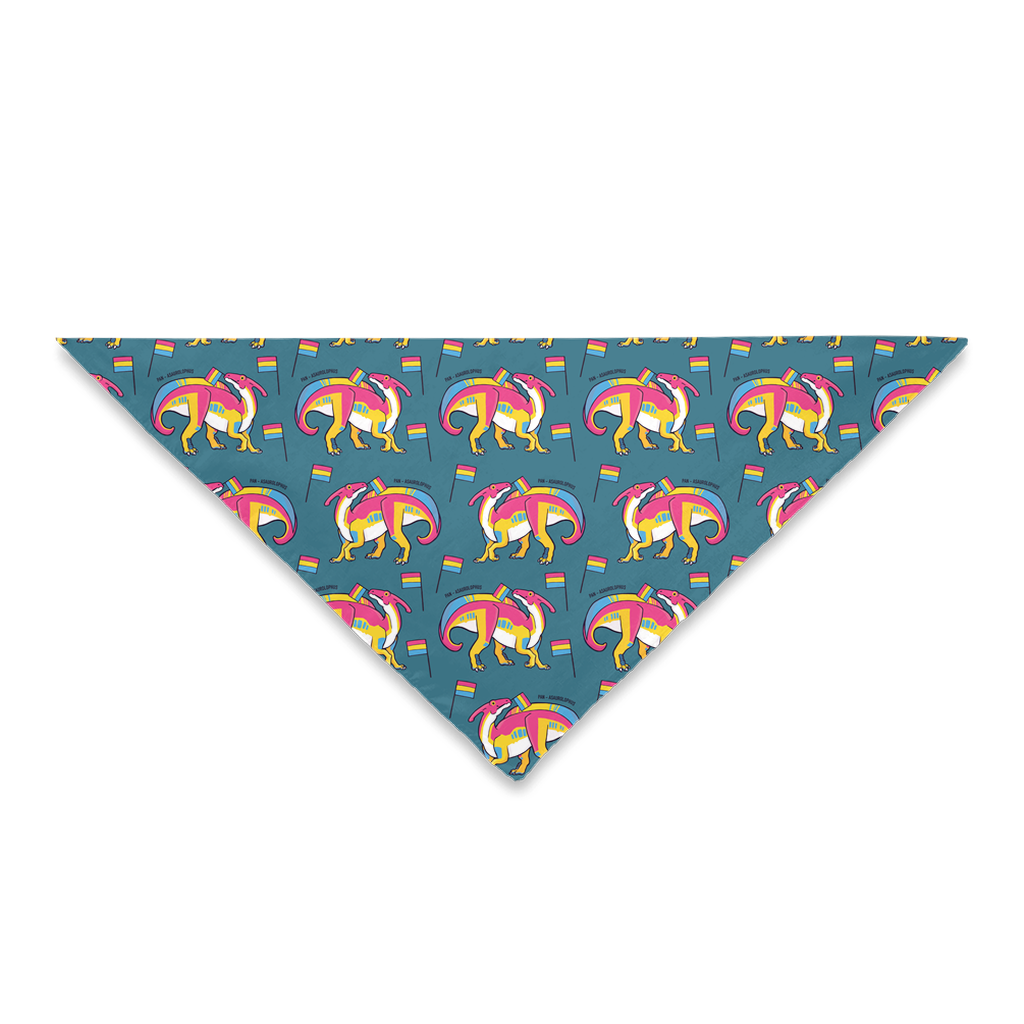 Parasaurolophus Dinosaur Pansexual Pride Flag bandana