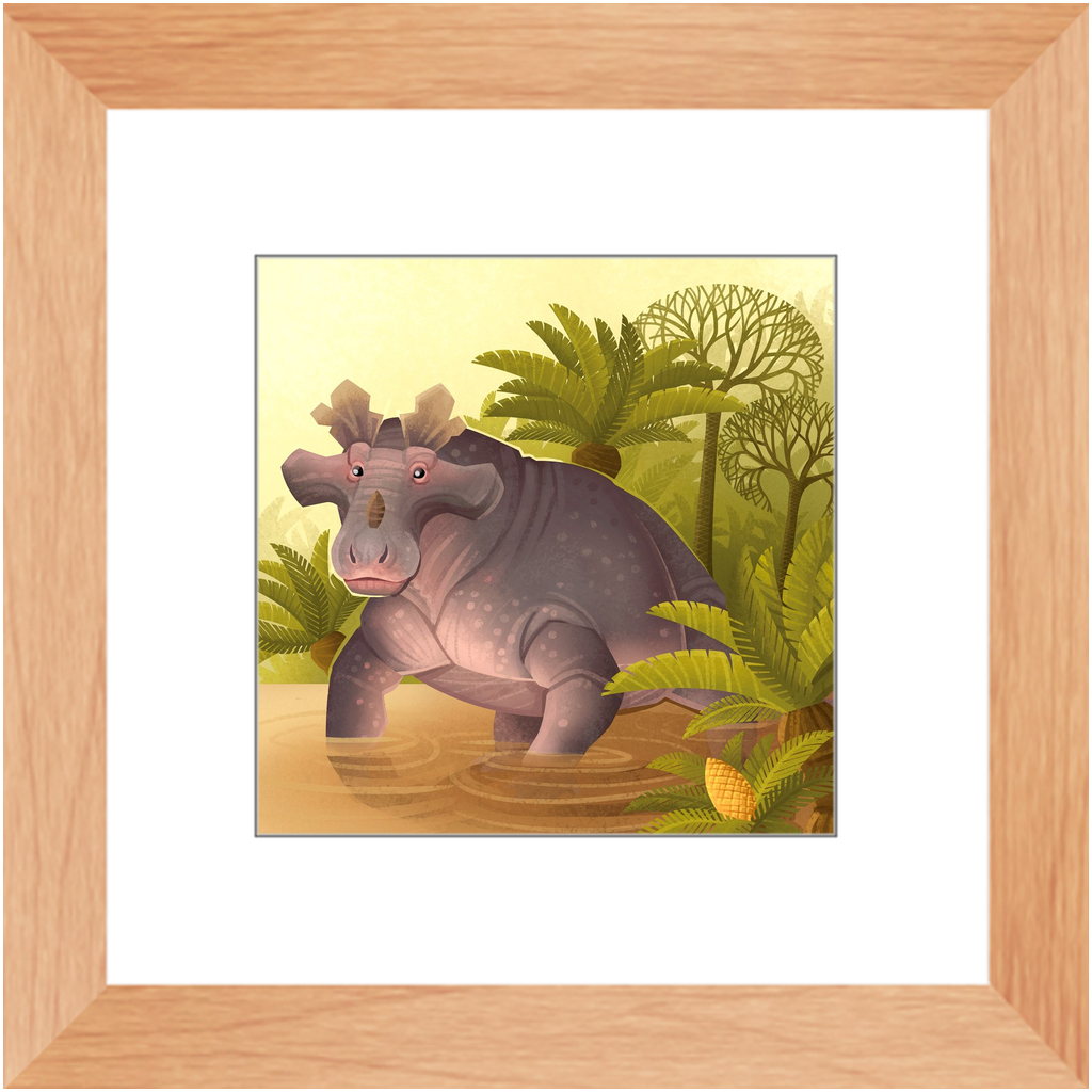 Estemmenosuchus Permian Weirdo framed print