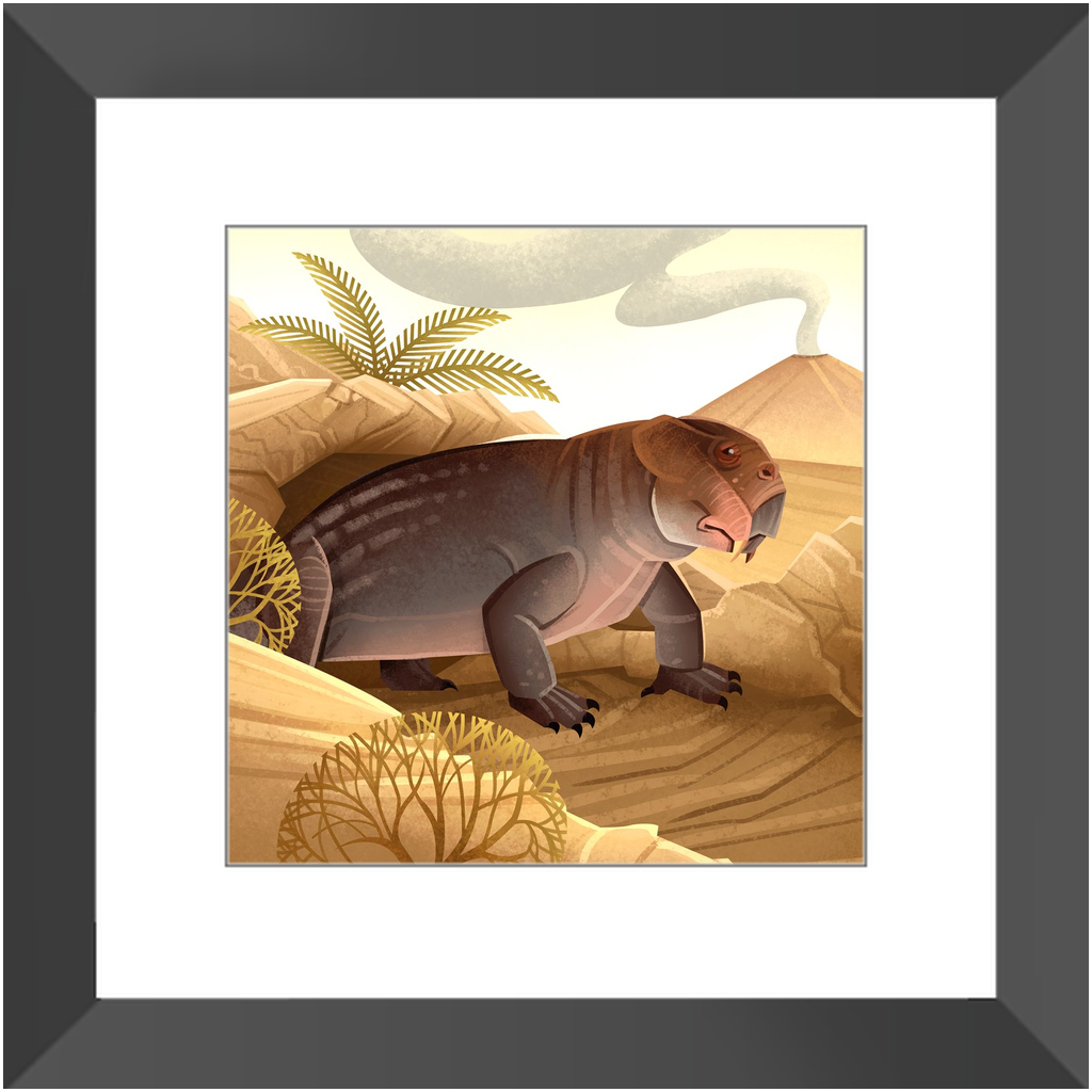 Lystrosaurus Permian Weirdo framed print