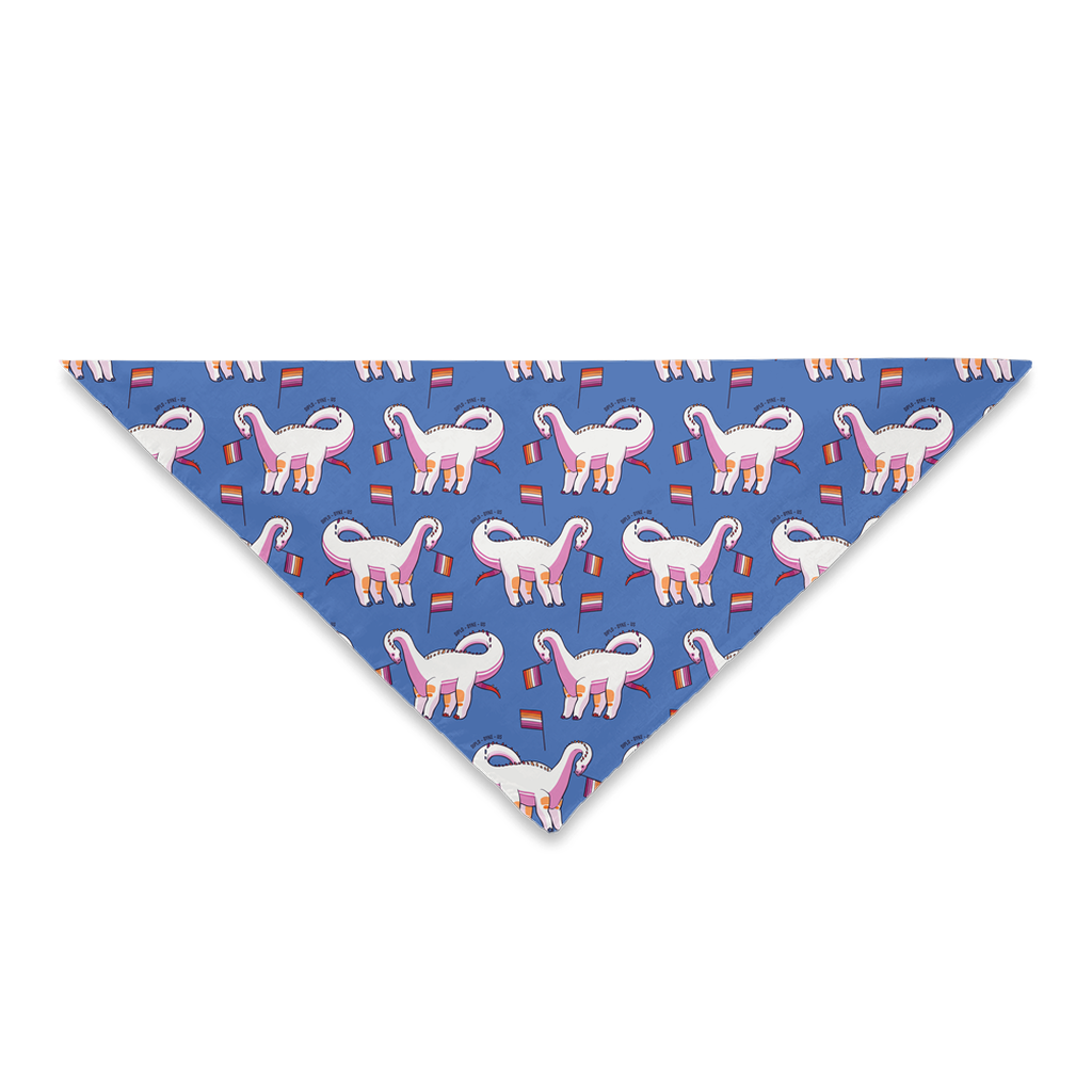 Diplodocus Dinosaur Lesbian Pride Flag bandana