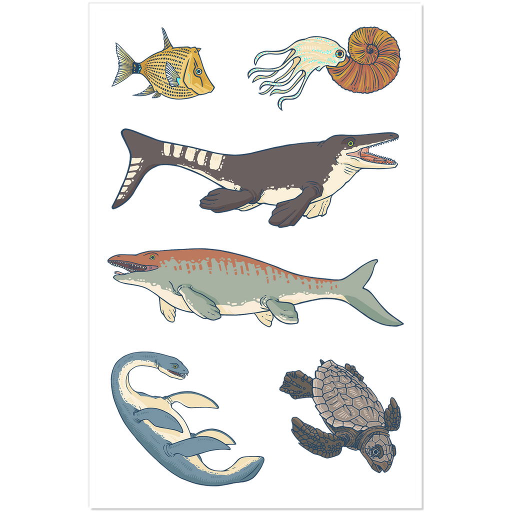 Prehistoric Oceans Stickers