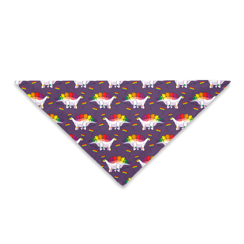 Stegosaurus Dinosaur Gay Pride Flag bandana