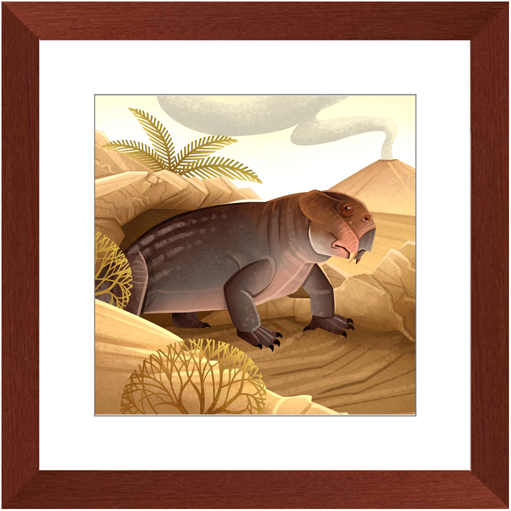 Lystrosaurus Permian Weirdo framed print