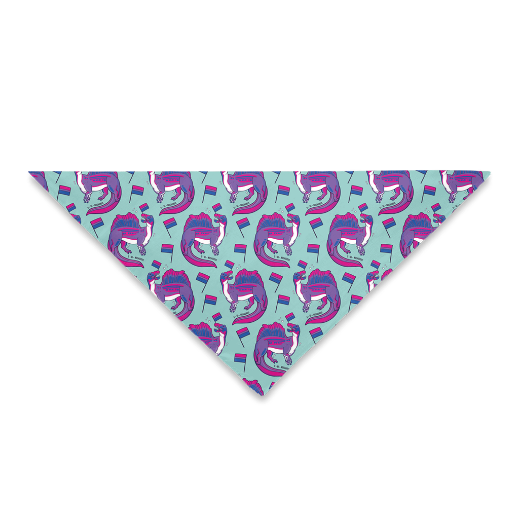 Spinosaurus Dinosaur Bisexual Pride Flag bandana