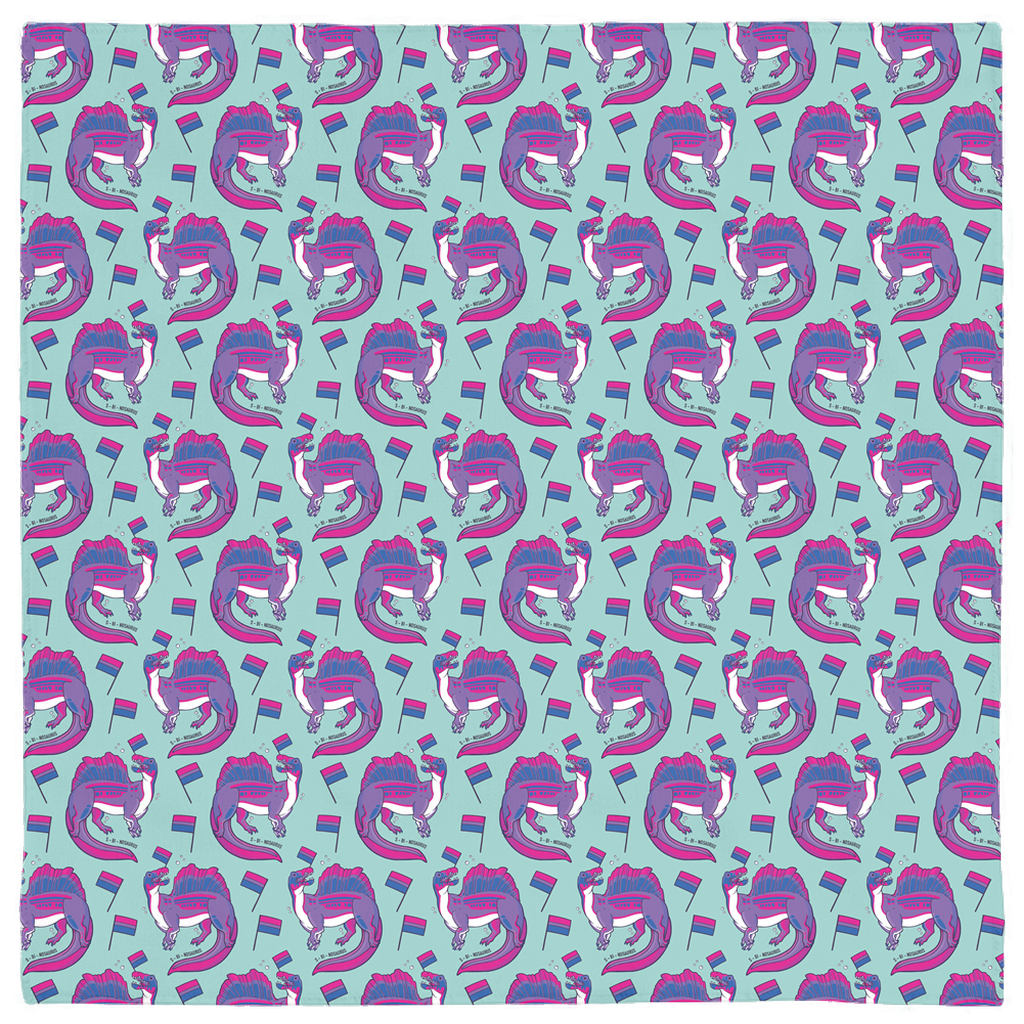 Spinosaurus Dinosaur Bisexual Pride Flag bandana