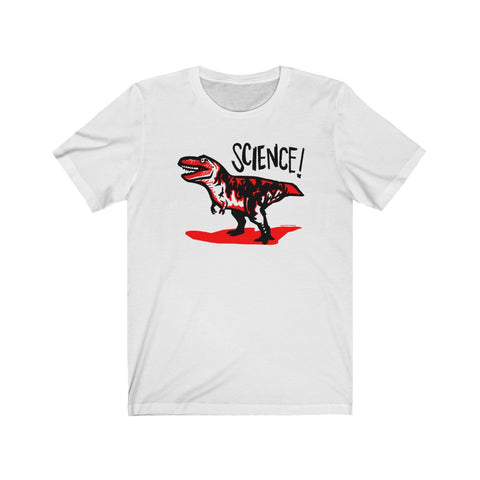T. rex Loves Science unisex t-shirt