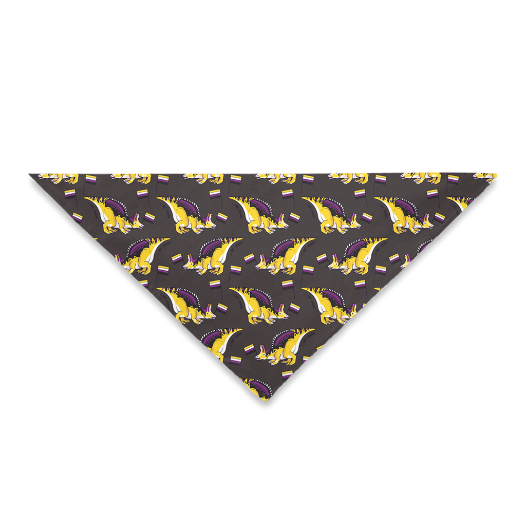 Lambeosaurus Dinosaur Non-binary Pride Flag bandana