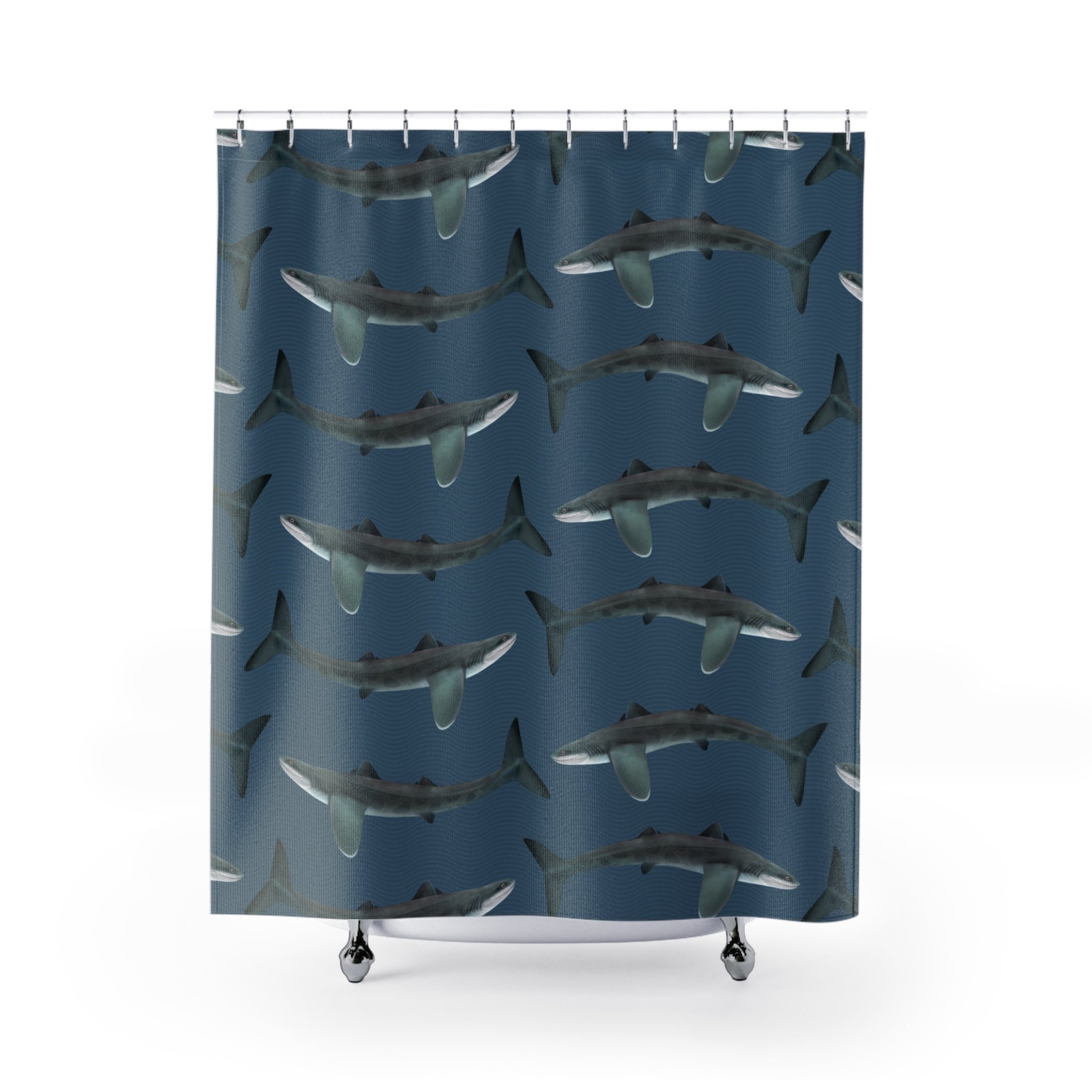 Cladoselache Devonian shark shower curtain