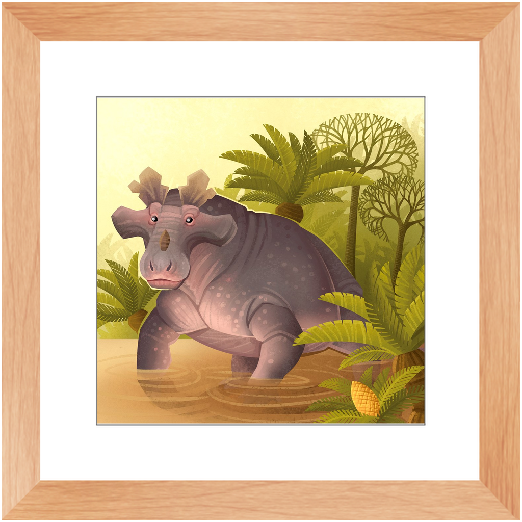 Estemmenosuchus Permian Weirdo framed print