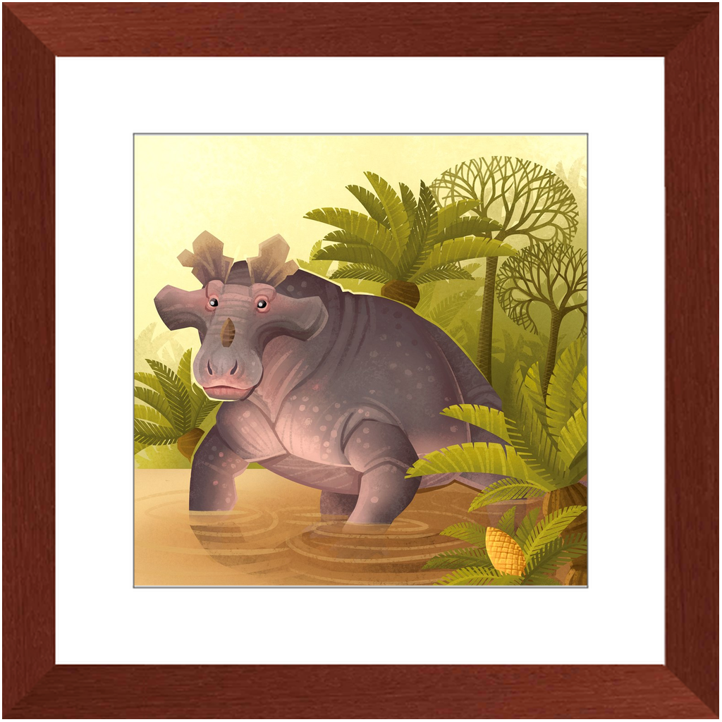 Estemmenosuchus Permian Weirdo framed print