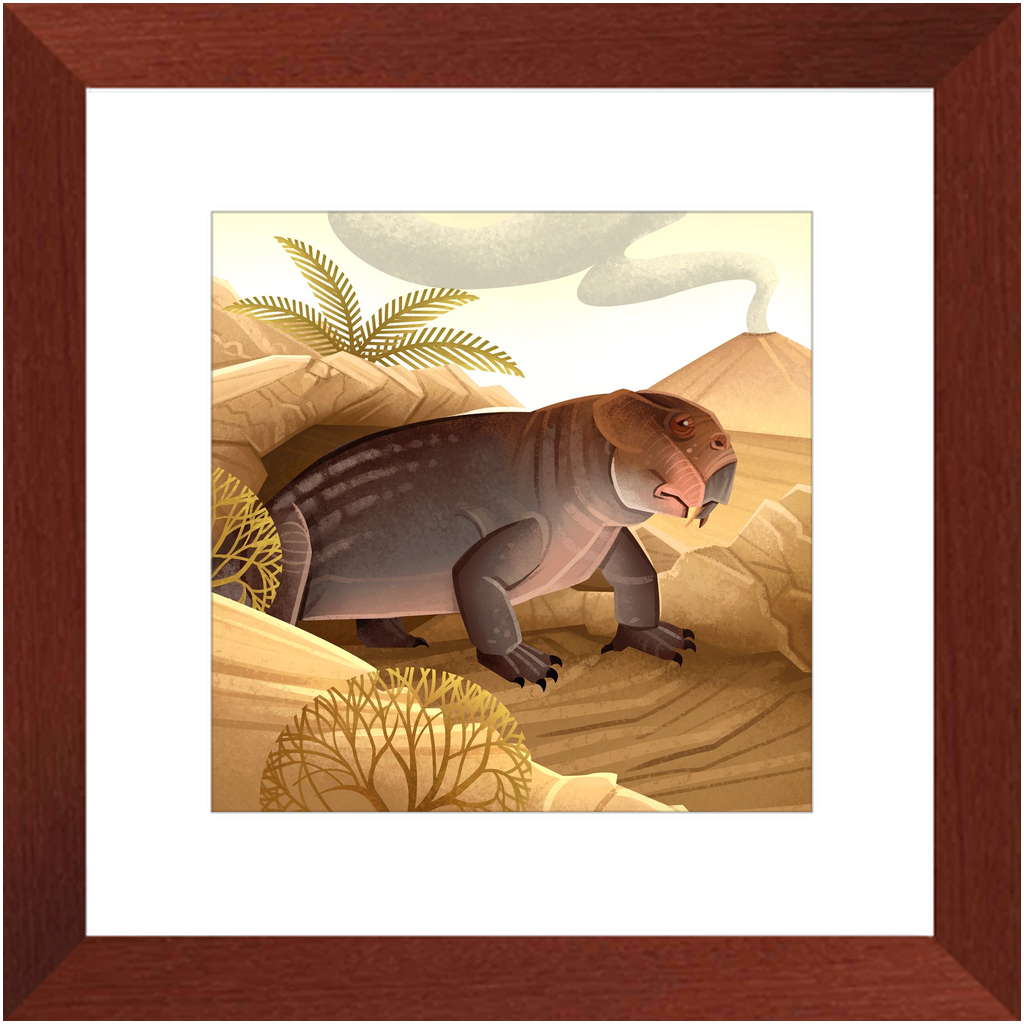 Lystrosaurus Permian Weirdo framed print