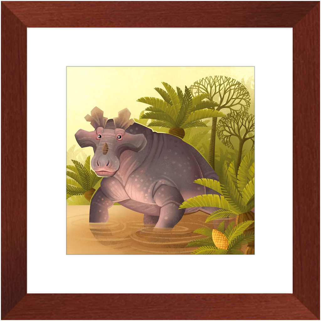 Estemmenosuchus Permian Weirdo framed print