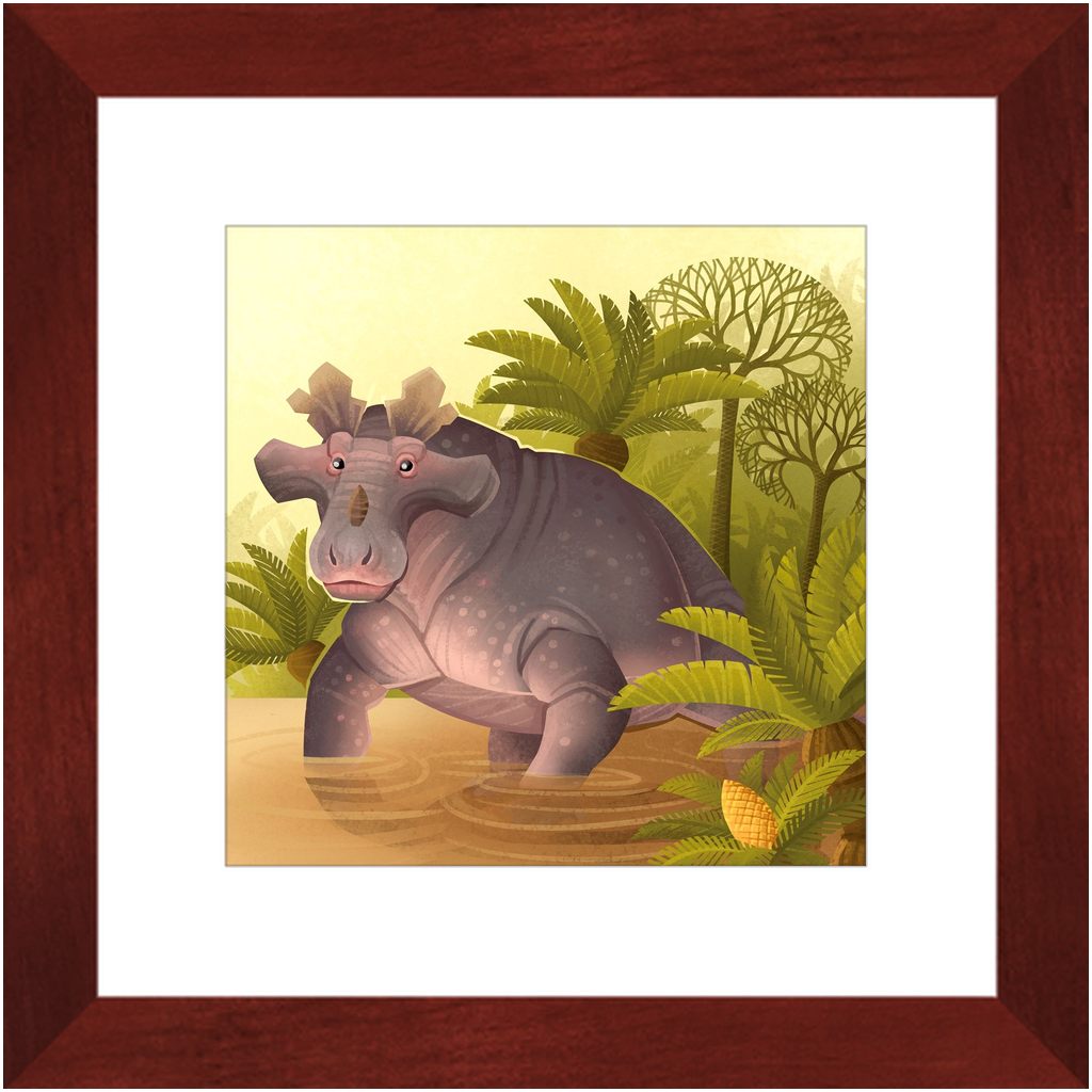 Estemmenosuchus Permian Weirdo framed print