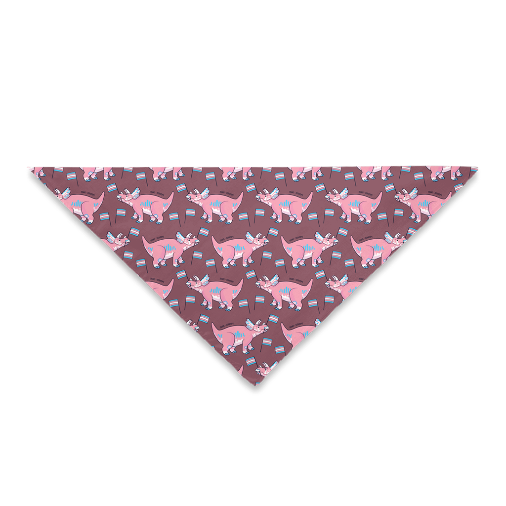 Triceratops Dinosaur Trans Pride Flag bandana