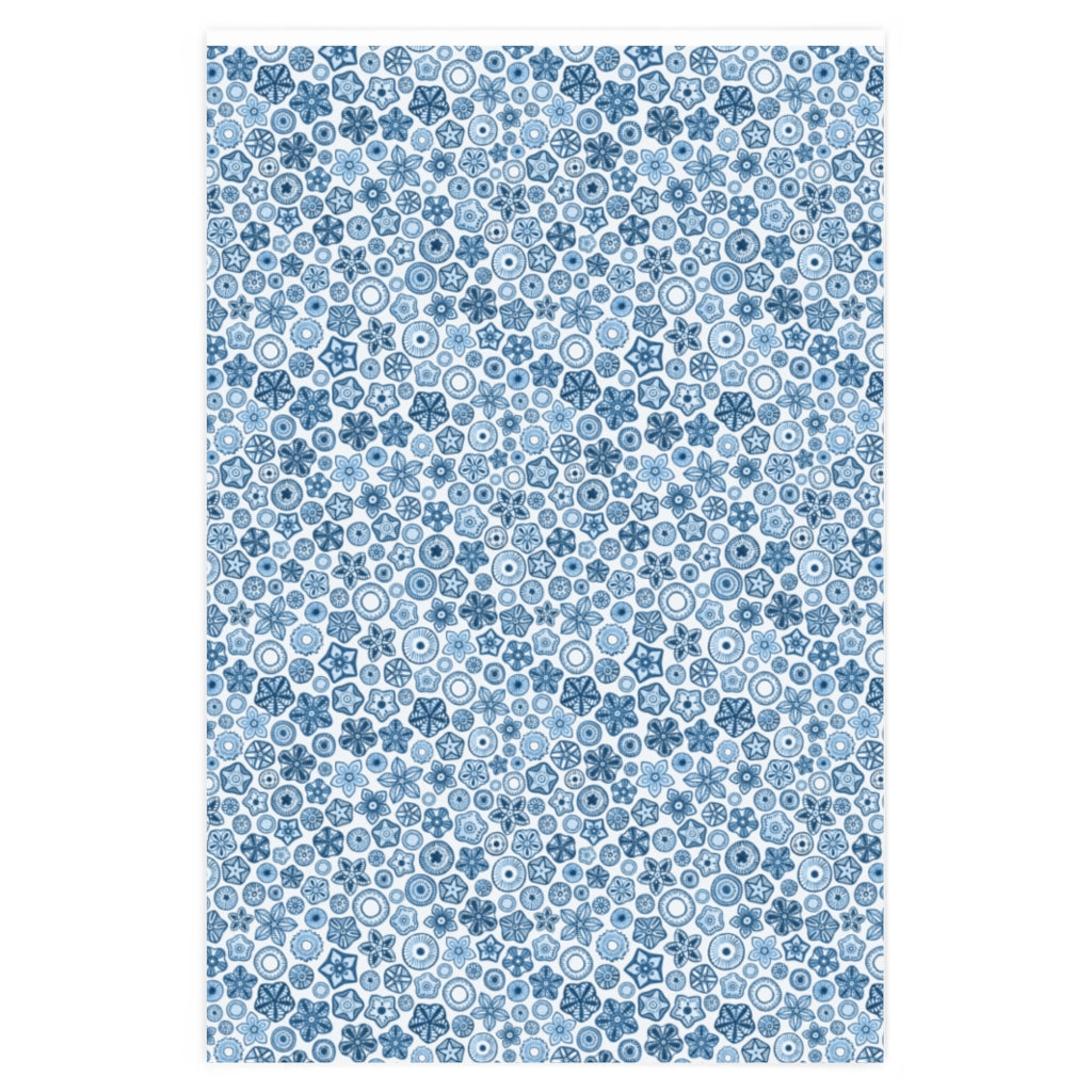 Sea Lily Snowflakes wrapping paper