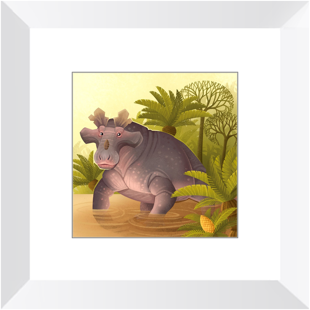 Estemmenosuchus Permian Weirdo framed print