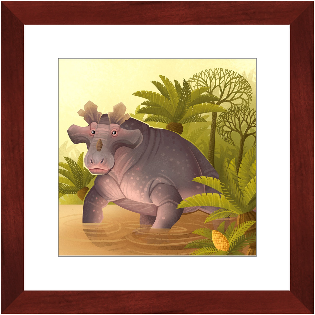 Estemmenosuchus Permian Weirdo framed print