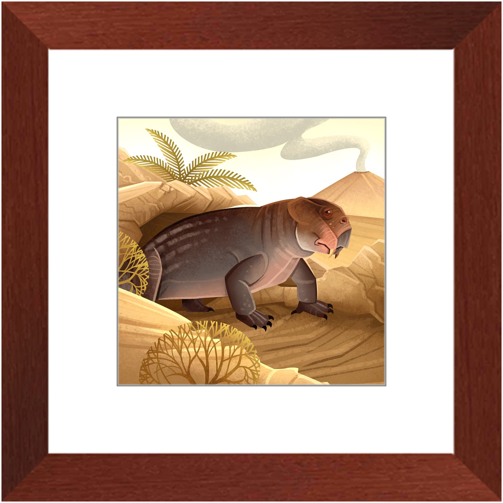 Lystrosaurus Permian Weirdo framed print