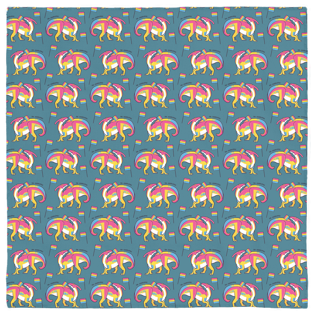 Parasaurolophus Dinosaur Pansexual Pride Flag bandana