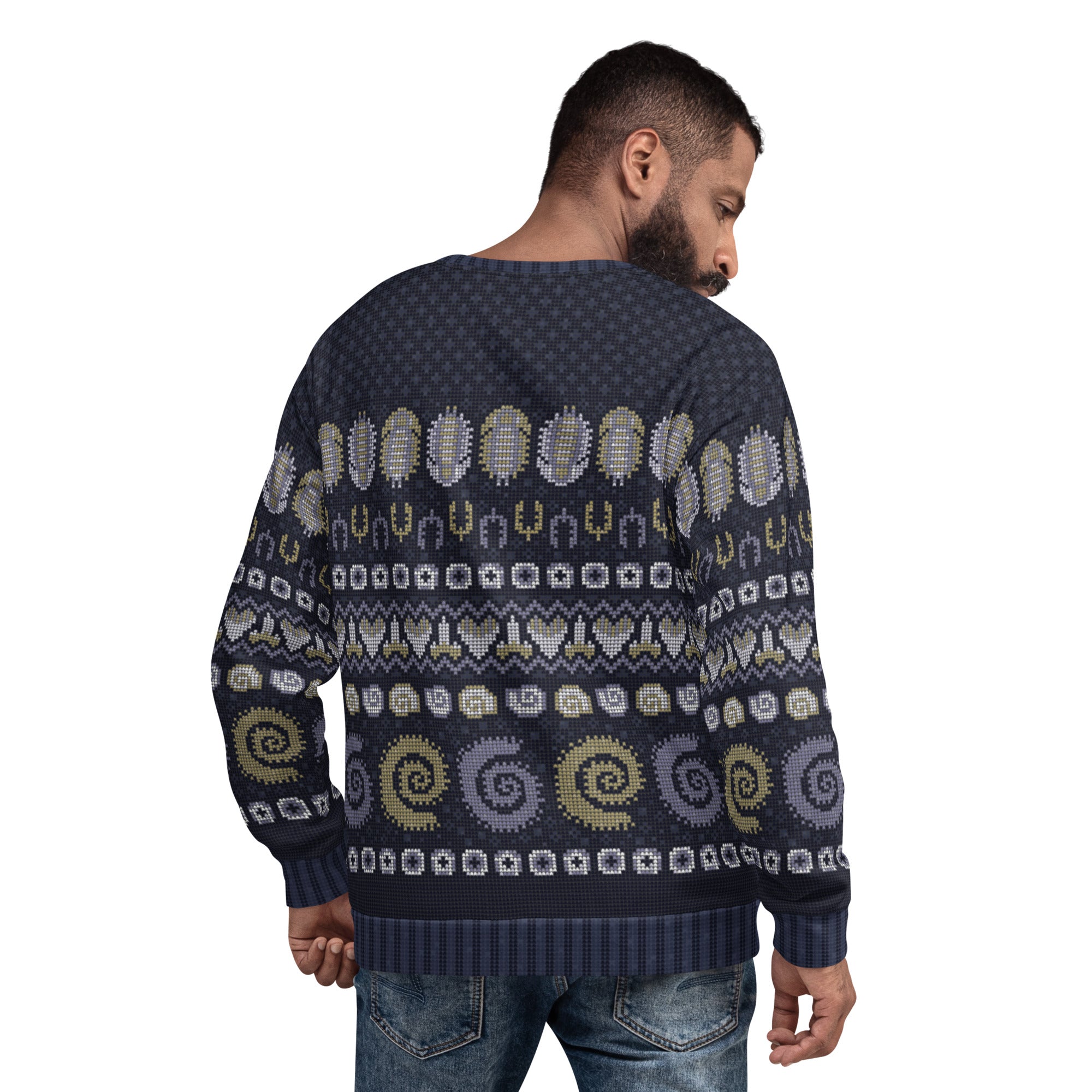 Prehistoric Marine Life Ugly Holiday Sweatshirt