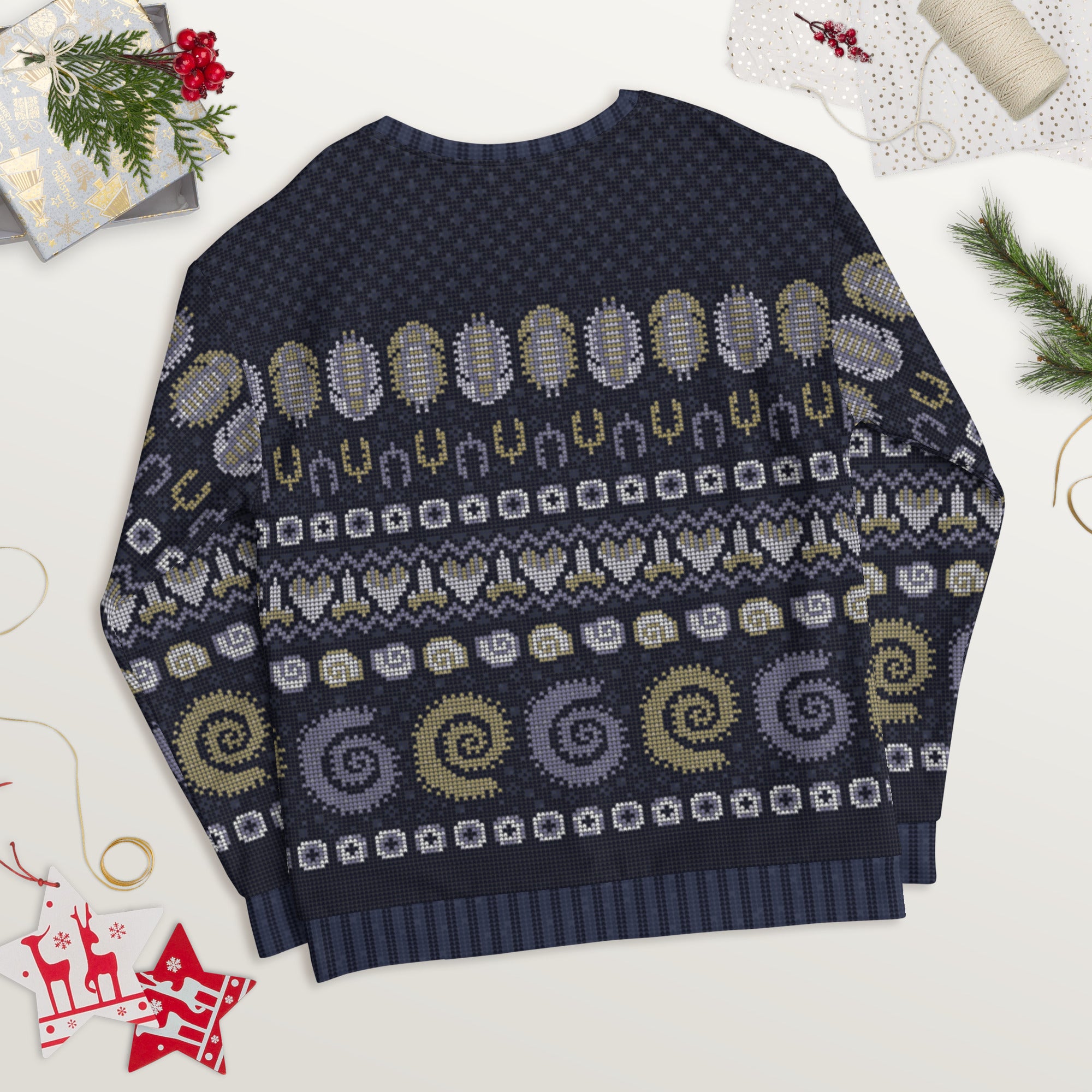 Prehistoric Marine Life Ugly Holiday Sweatshirt