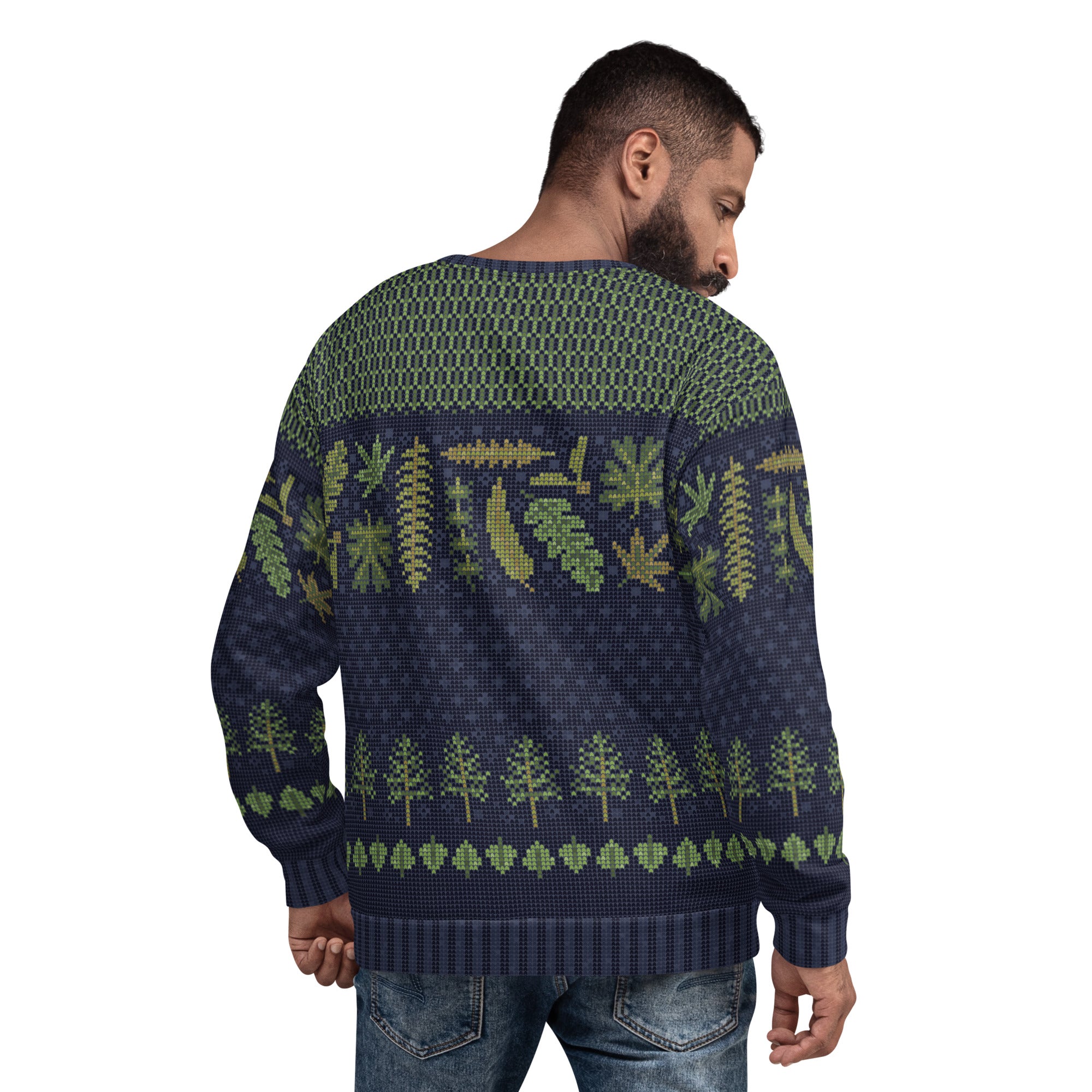 Prehistoric Plant Life Ugly Holiday Sweatshirt