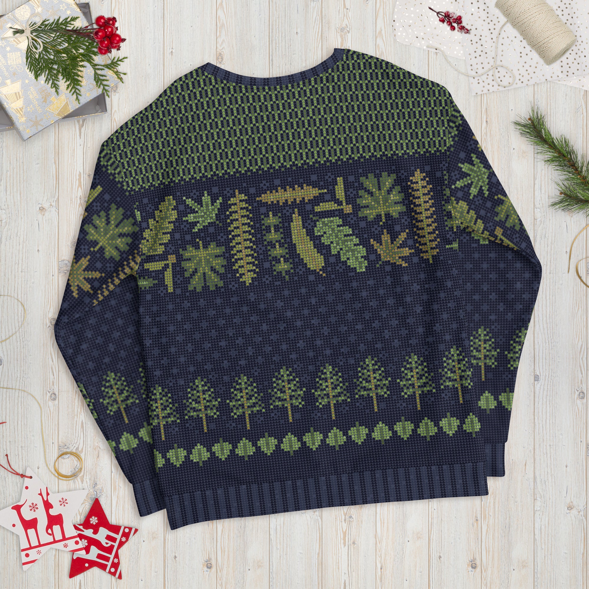 Prehistoric Plant Life Ugly Holiday Sweatshirt