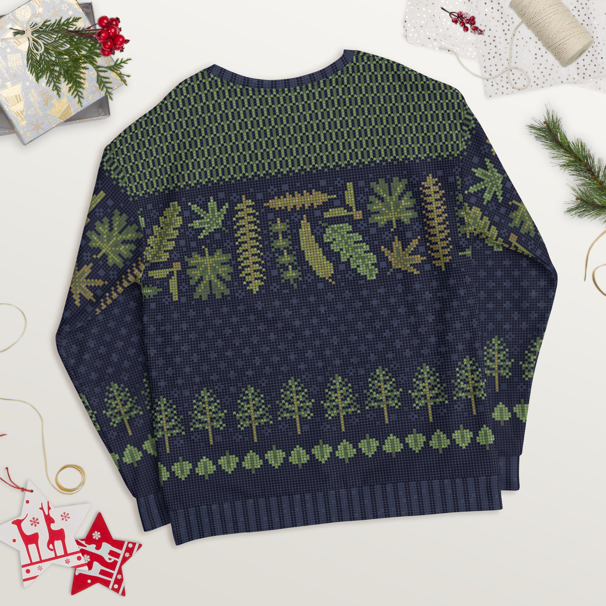 Prehistoric Plant Life Ugly Holiday Sweatshirt