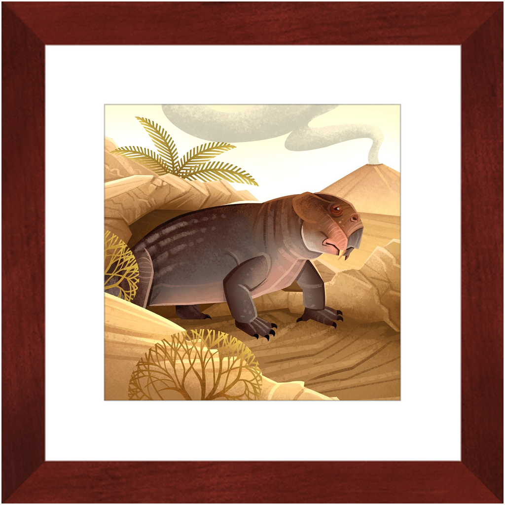 Lystrosaurus Permian Weirdo framed print