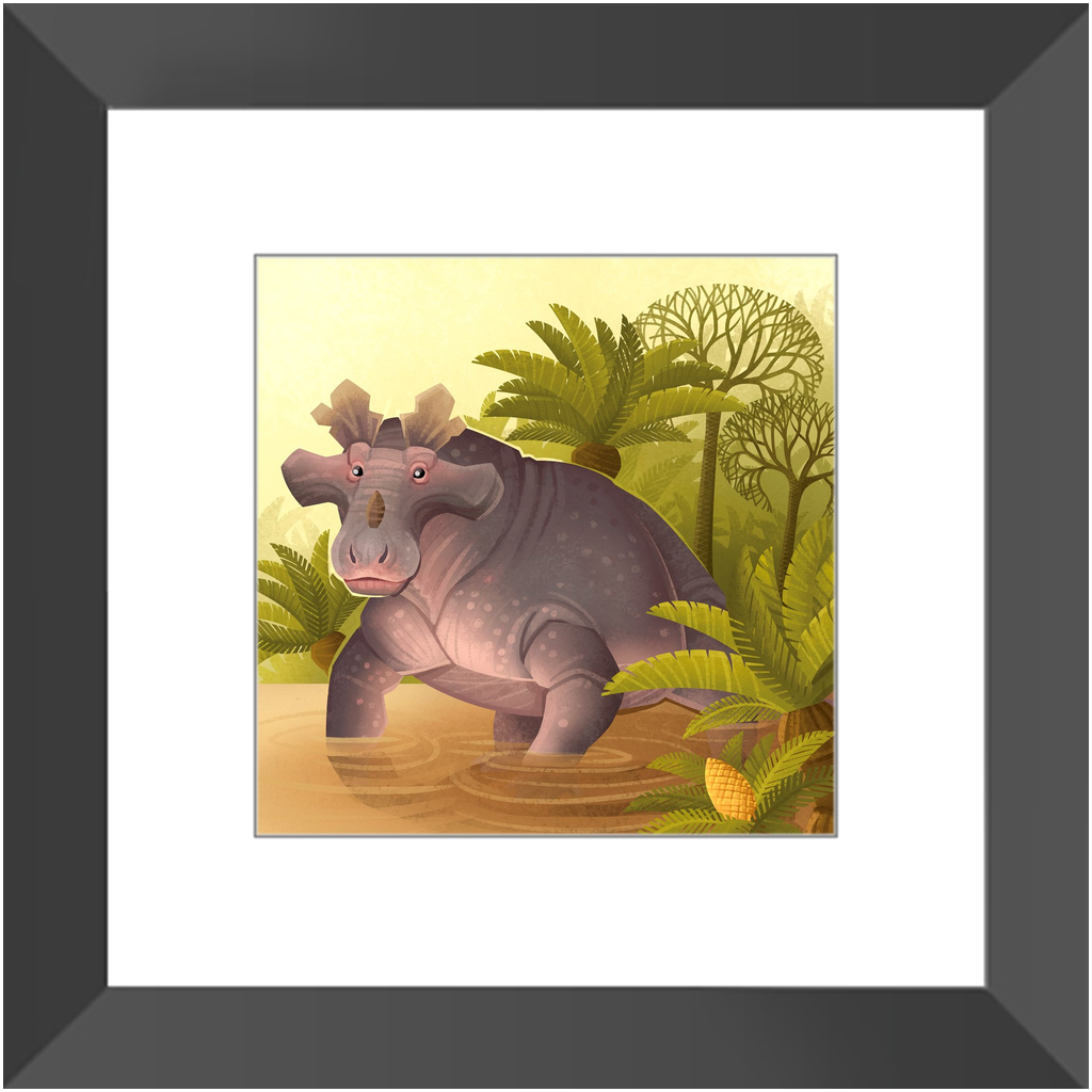 Estemmenosuchus Permian Weirdo framed print