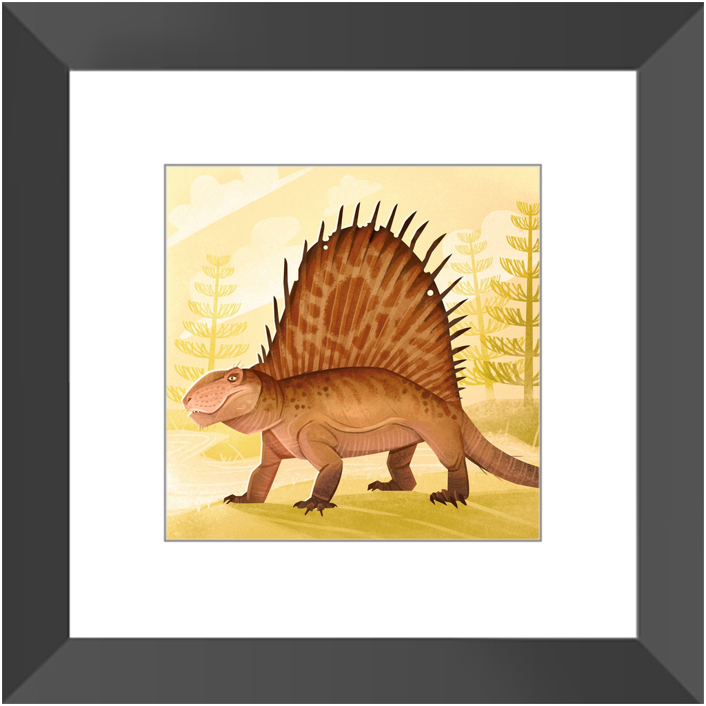 Dimetrodon Permian Weirdo framed print