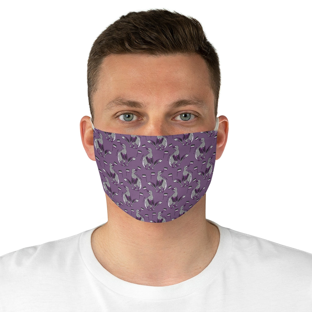 Velociraptor Dinosaur Asexual Pride Flag face mask