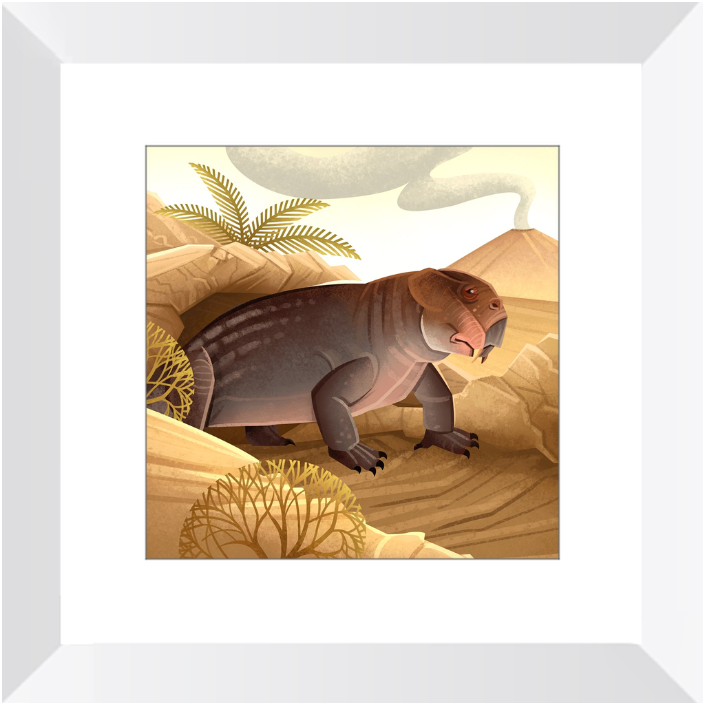 Lystrosaurus Permian Weirdo framed print