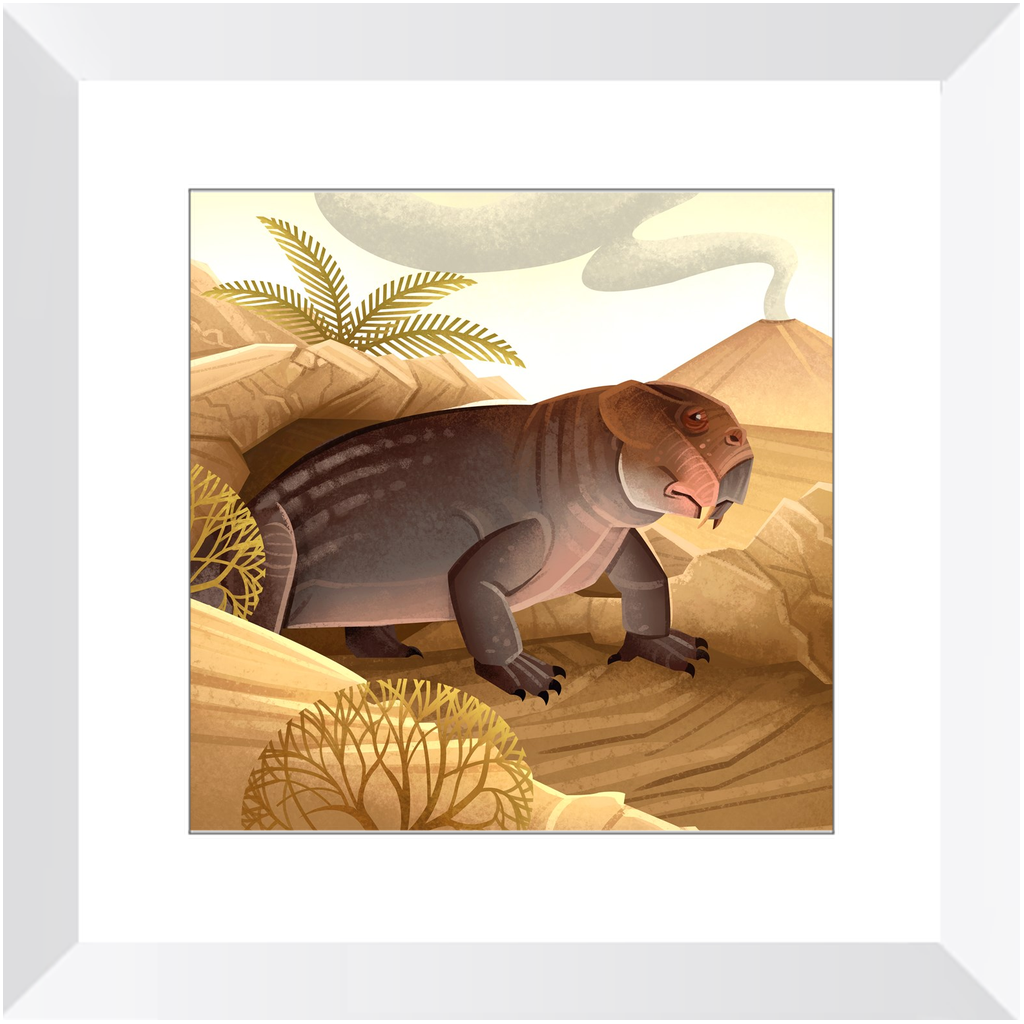 Lystrosaurus Permian Weirdo framed print