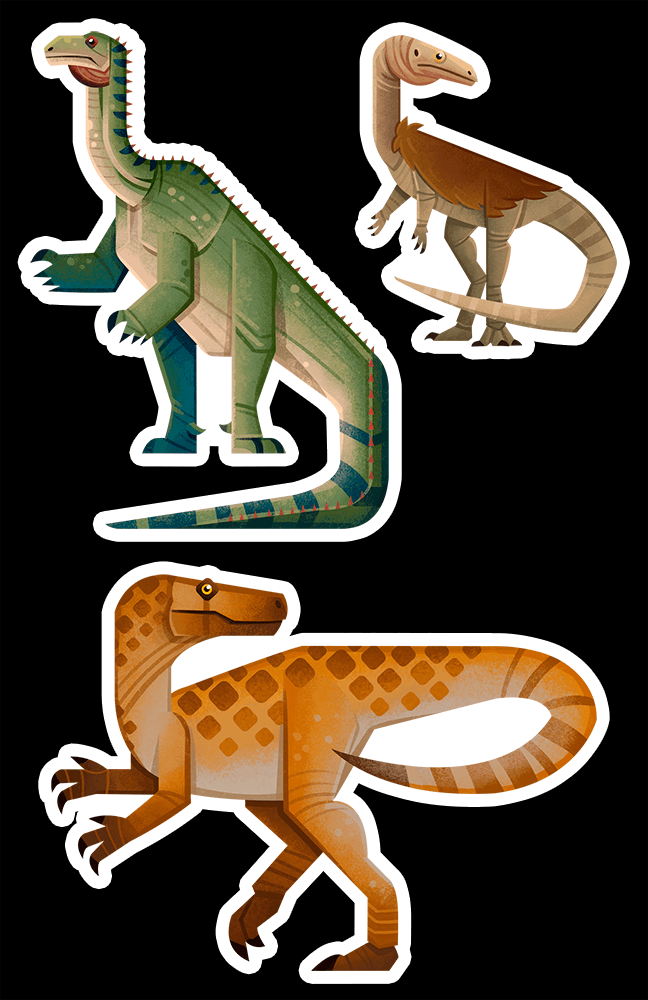 Triassic Dinosaurs stickers