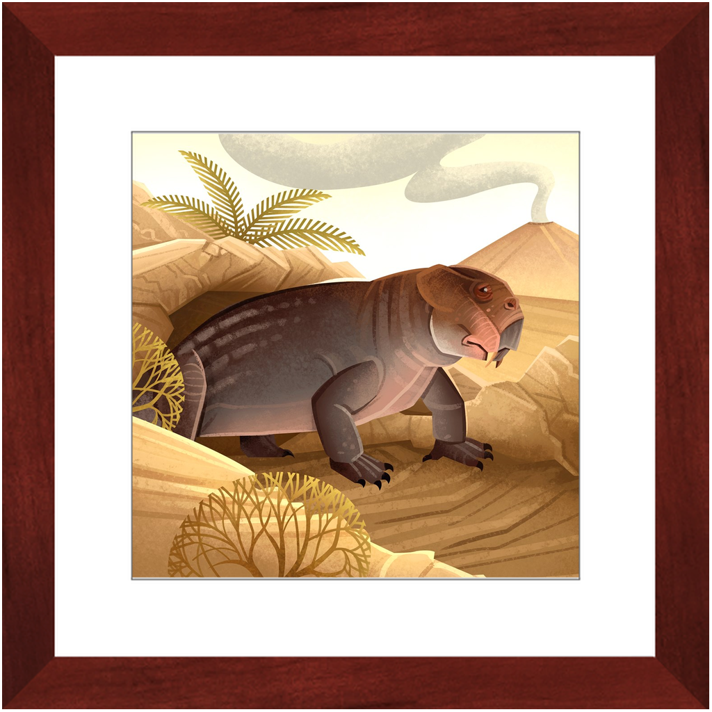 Lystrosaurus Permian Weirdo framed print