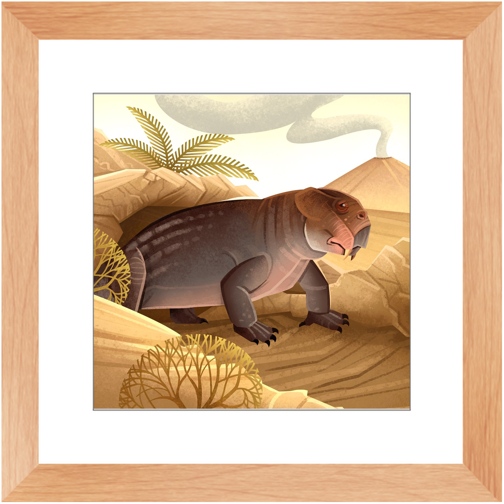 Lystrosaurus Permian Weirdo framed print