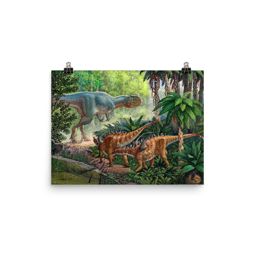 Yangchuanosaurus and Gigantspinosaurus poster