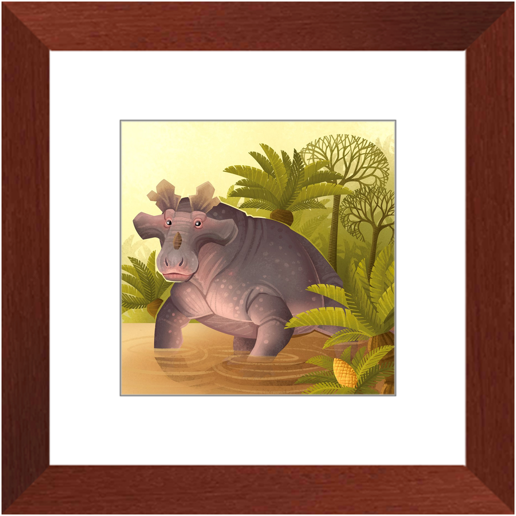 Estemmenosuchus Permian Weirdo framed print