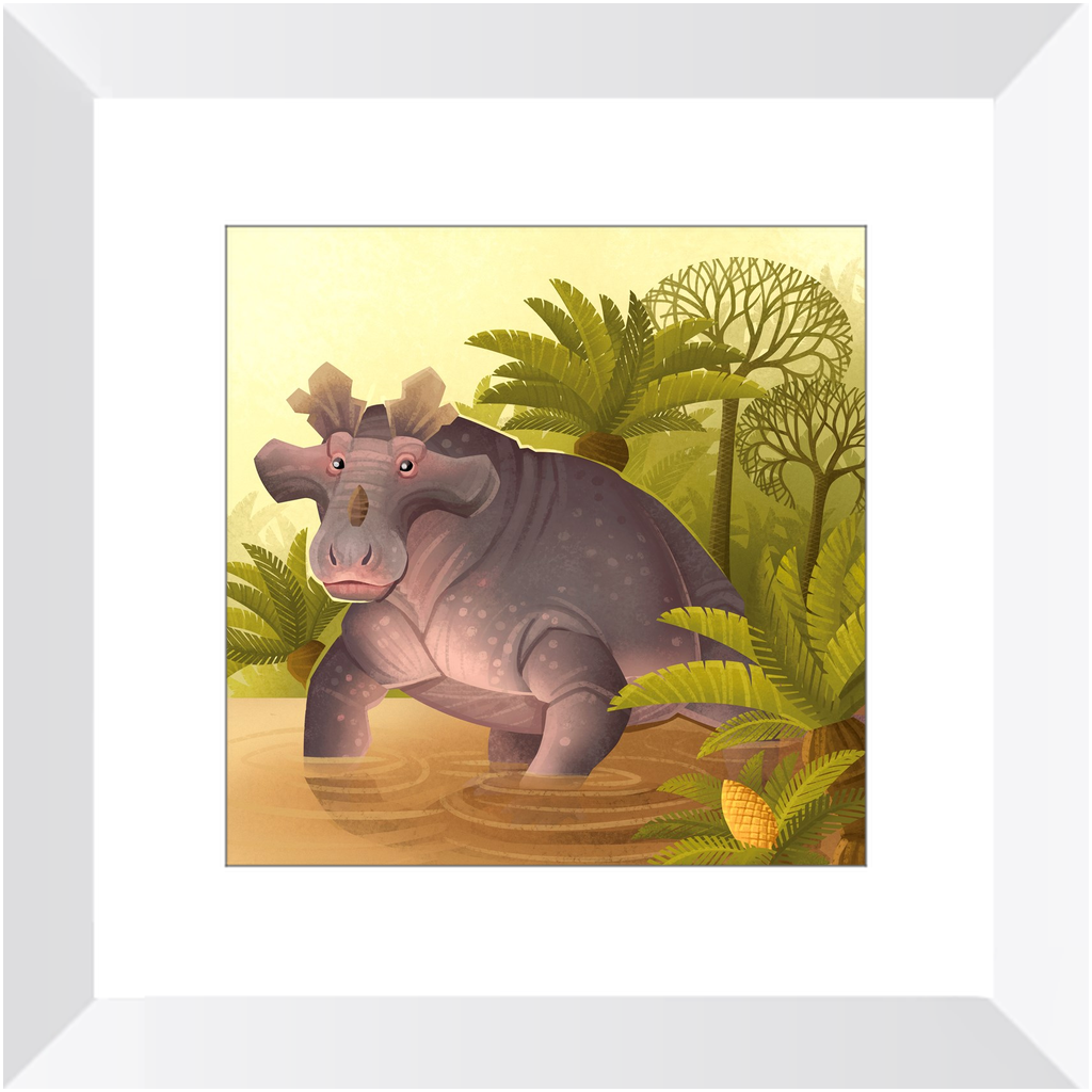 Estemmenosuchus Permian Weirdo framed print