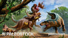 Lythronax Vs Diabloceratops stock image