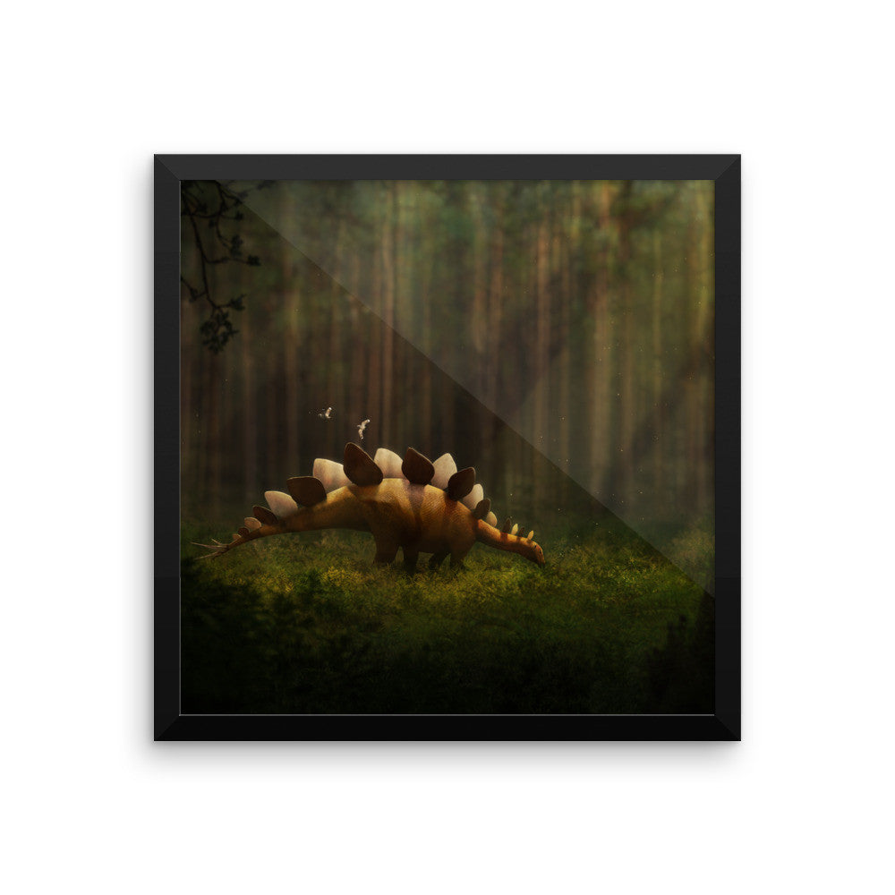 Stegosaurus framed print